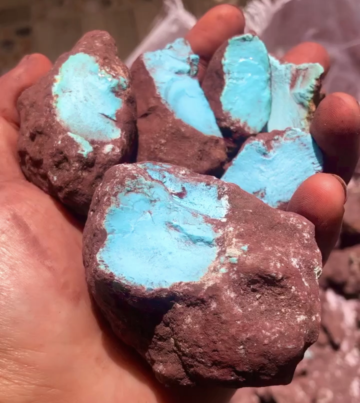 Natural Turquoise Gemstone Material Slab Rough 10