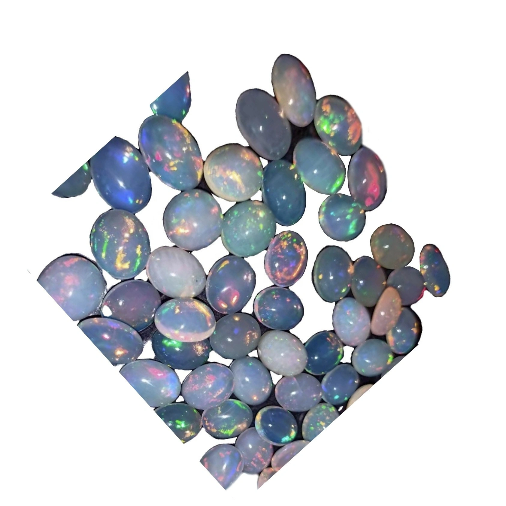 Brilhante China 8 * 10 mm Opal Double Forma Oval Cabochão 1