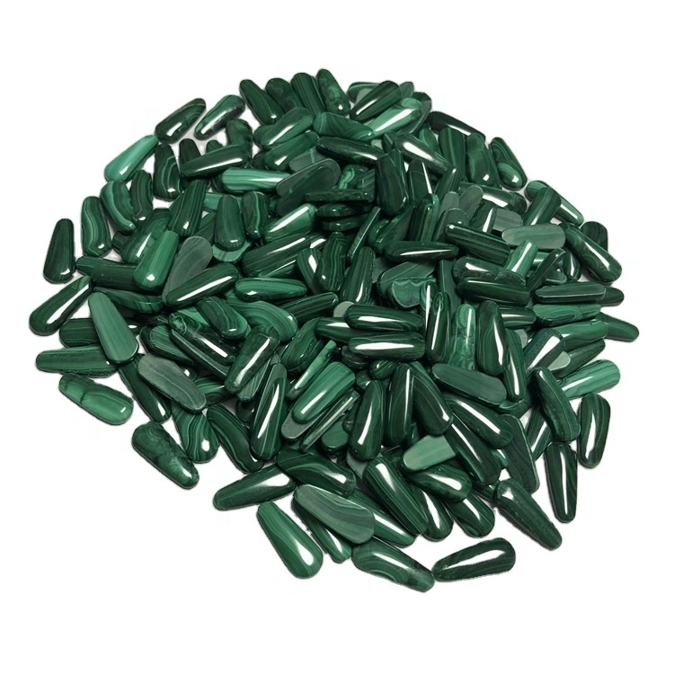 Genuine green malachite oval flatback cab cabochon loose 1