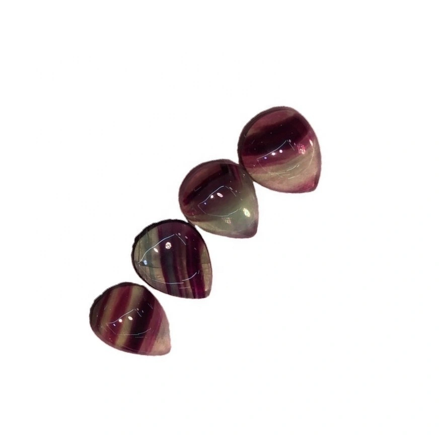Faʻalenatura fluorite pir stred strebed cabochen paʻu gemstne chamstne calibstne gemstone 1