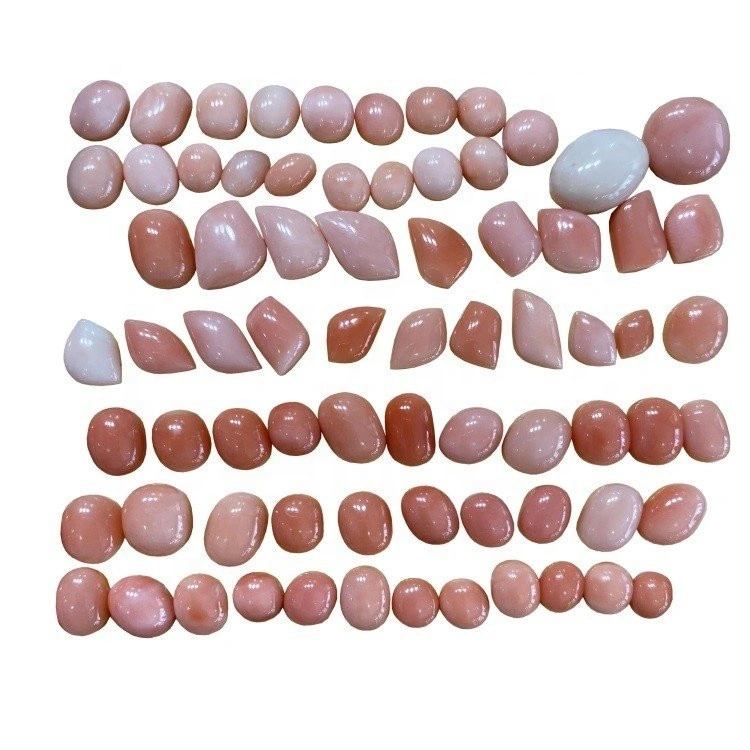Kipekee asili pink opal pear cabochon jiwe jiwe laini kujitia kufanya jiwe 1