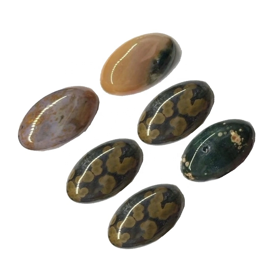 Bestu gæði Oval Ocean Jasper Cabochon gera heildsölu staðall stærð og lögun 1