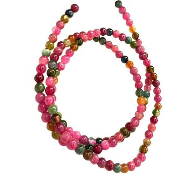 Tarmaline Gburugburu Beadmelon Geentone GEMScone Lamscone na-akwụ ụgwọ 9nch strands 14