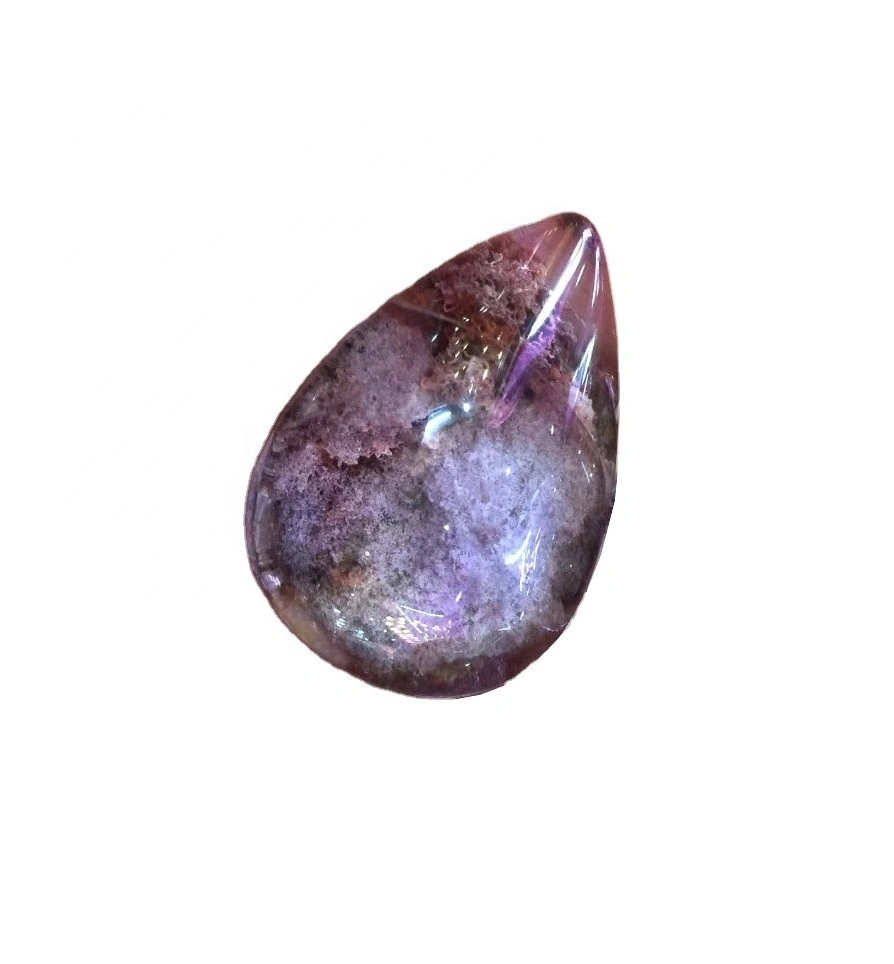 A na-ekenye ya na mpaghara Red Frantez Phantz Pendant Phantom quartz Gemstone 1
