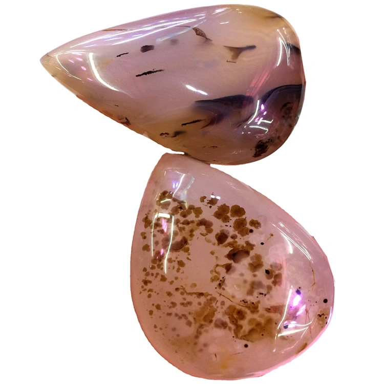 Flowers Agate gemstone make wholesale Natural Cherry Blossom Agate Cabochon 1