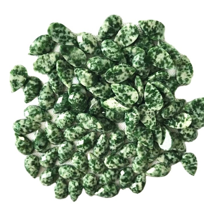 綠色Seraphinite Gemstone Cabochon梨形自然Seraphinite Cabochon為珠寶製作吊墜凸輪 1