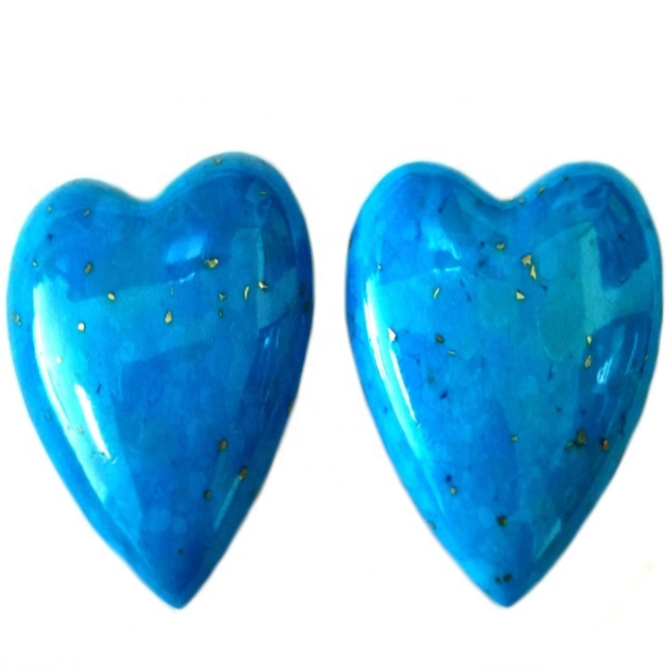 wholesale Red Indian natural turquoise heart cabochon to making pendant jewelry 1