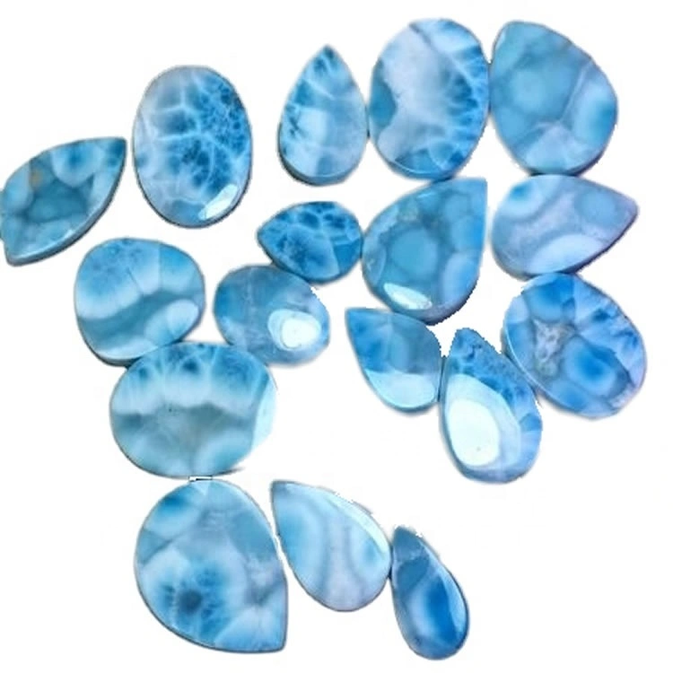 Larimar Cabochon Hot Seller Natural Gemstone(dominican Republic) Natural Mineral Gemstones All Is 100% Natural Blue All Size 1