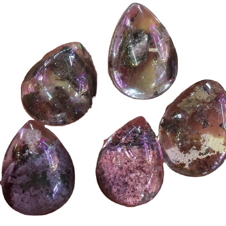 Natural Clear Garden Phantom Sphere/Pear shape Phantom Quartz Pendant 1