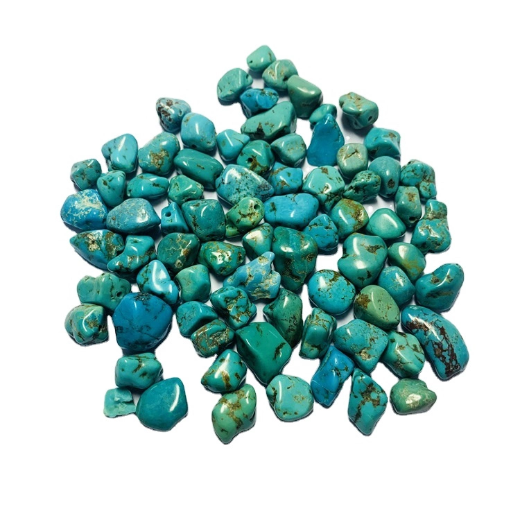 100% Natural Turquoise Blue Gemstone Pebble Nugget 3-20MM Beads 1