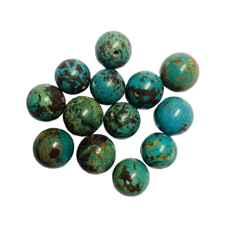 Natural Loose GemstoneTurquoise Beads15mm - 20mm Round Smooth Beads for jewelry making 18