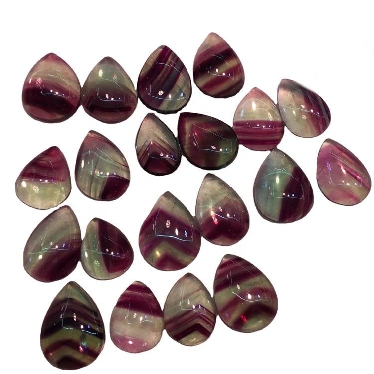 Flọ fluorite gellorite gemston pear Cabochon buru ibu buru ibu 1