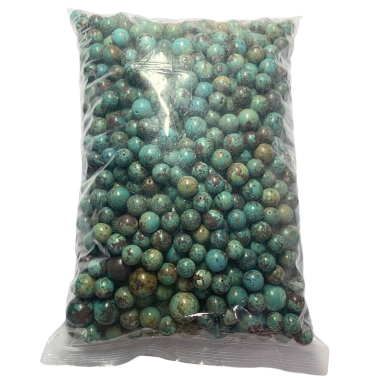 Uzo di elu Turquoise Semi-Peadstone gbara gburugburu beads 18