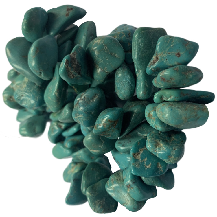 Naturlig Turkis Uregelmessig Smmall Nugget Stone Chips Løse Perler 18