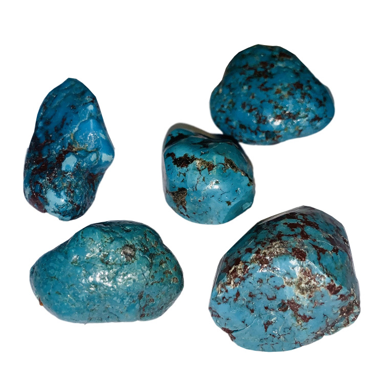 Krásné velké tyrkysové robustní kamenné korálky 18