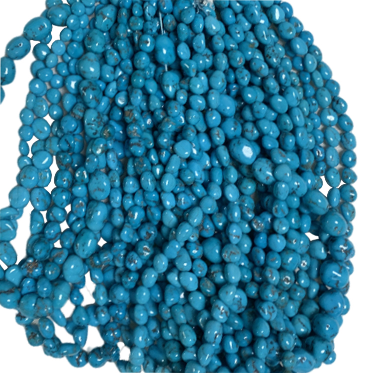 Nadir təbii Jinman firuzəyi/boş muncuq/açıq mavi lent matrisi/firuzəyi 18