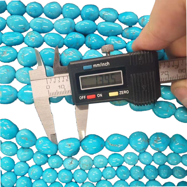 Zərgərlik üçün Mavi Firuzəyi Təbii Daş Düzensiz Çınqıl Çip Muncuqlar 18