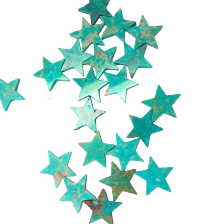 Engros Natural Turkis Star Cabochons High Grade Turkise Cabochon For Smykker Making 15