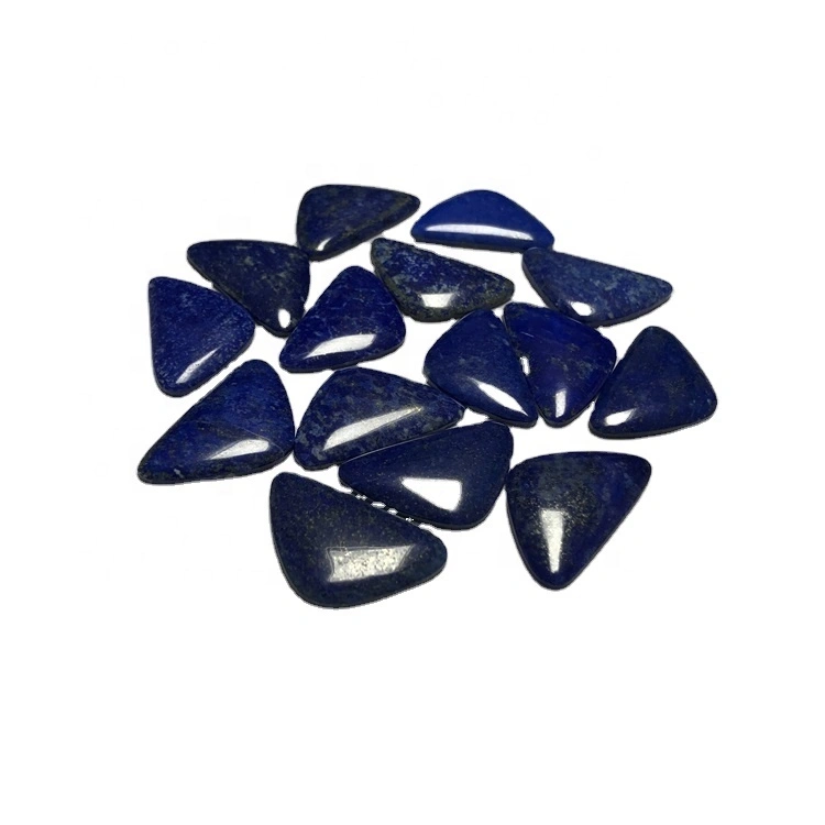 Lapis Lazuli Blue smooth plain Triangle Trillion shape Cabochon 1