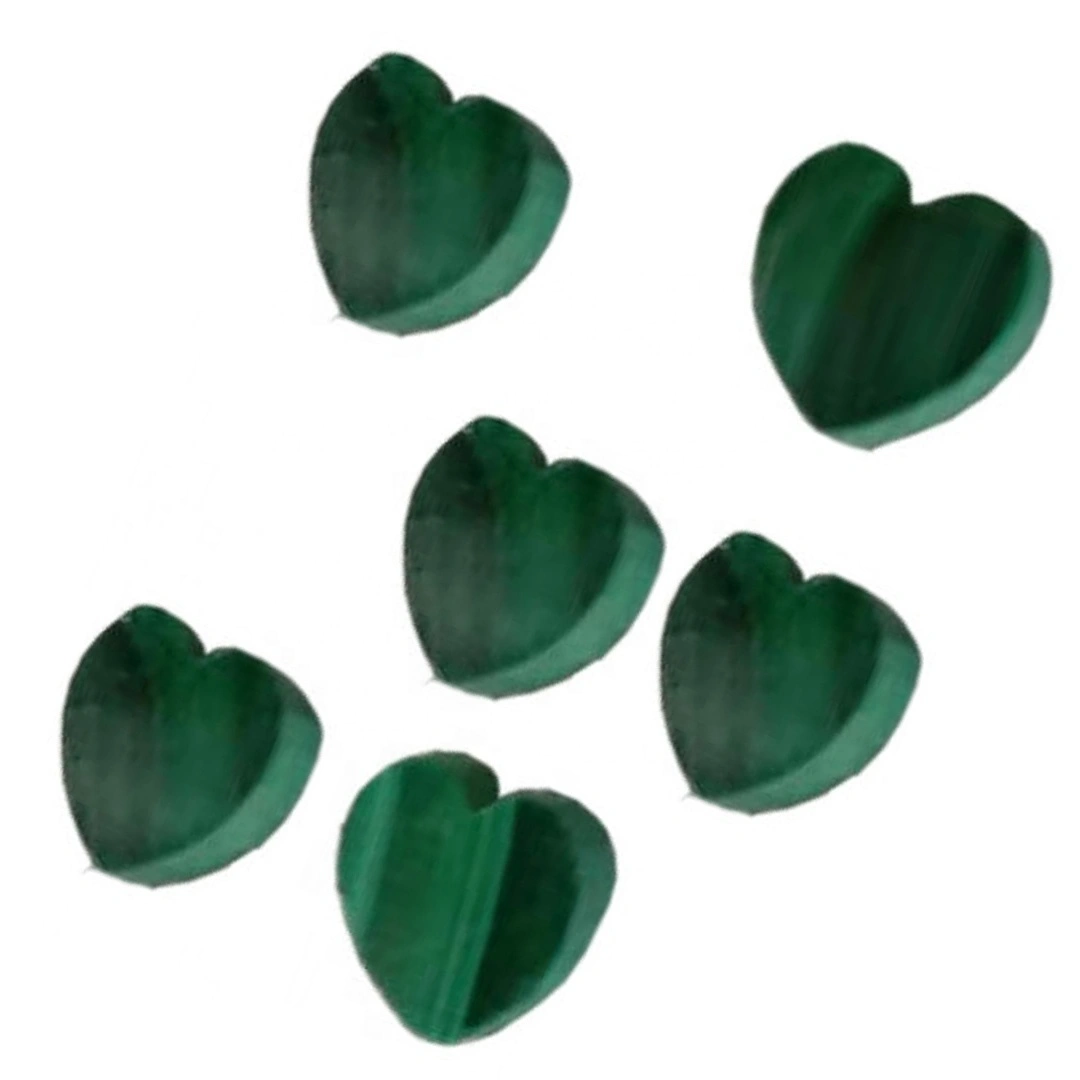 Természetes malachit szív alakú fülkék Malachite Cabochon Loose Gemstone 1