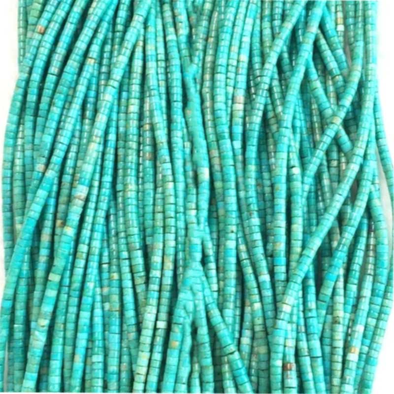 Bule təbii Turkuaz Heishi Handmade Cut firuzəyi Toxum Muncuqları 18