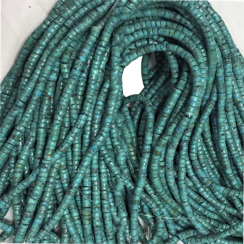 కింగ్మాన్ టర్కోయిస్ హెషి, అరిజోనా మణి హేషీ పూసలు నగల 18