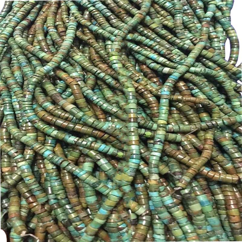 China Hubei Turquoise Heishi Beads, Grienich mingselskleur Turquoise Heishi Beads Jewellery 18