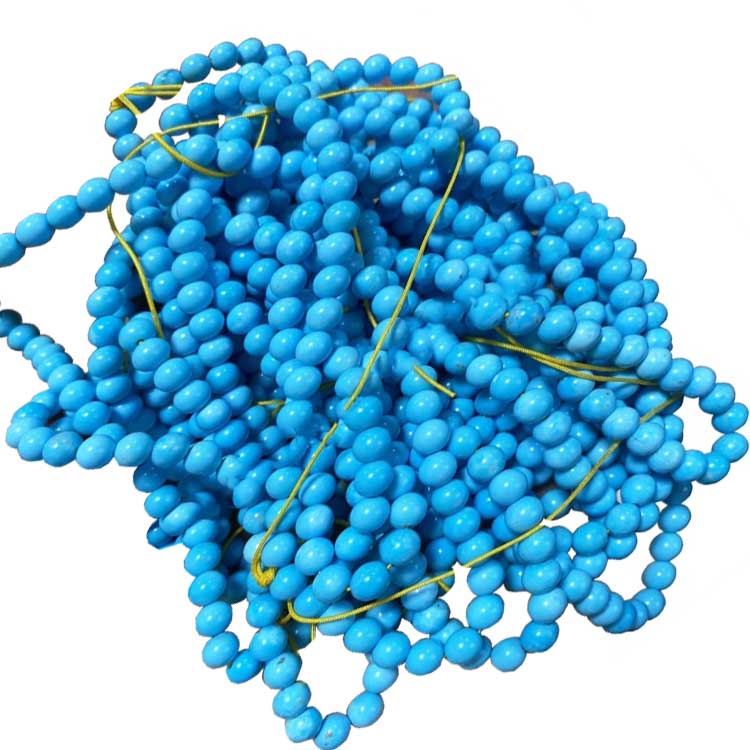 Magnesite Round Beads Turquoise Drahé šperky Tvorba řemesla 18