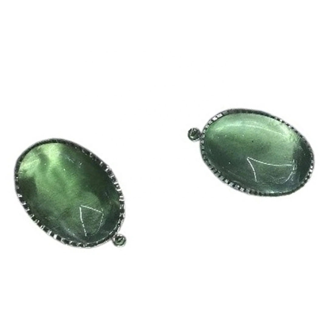 Natural Green Fluorite Point Pendant Necklace rystal Quartz Electroplated 925 silver1 1