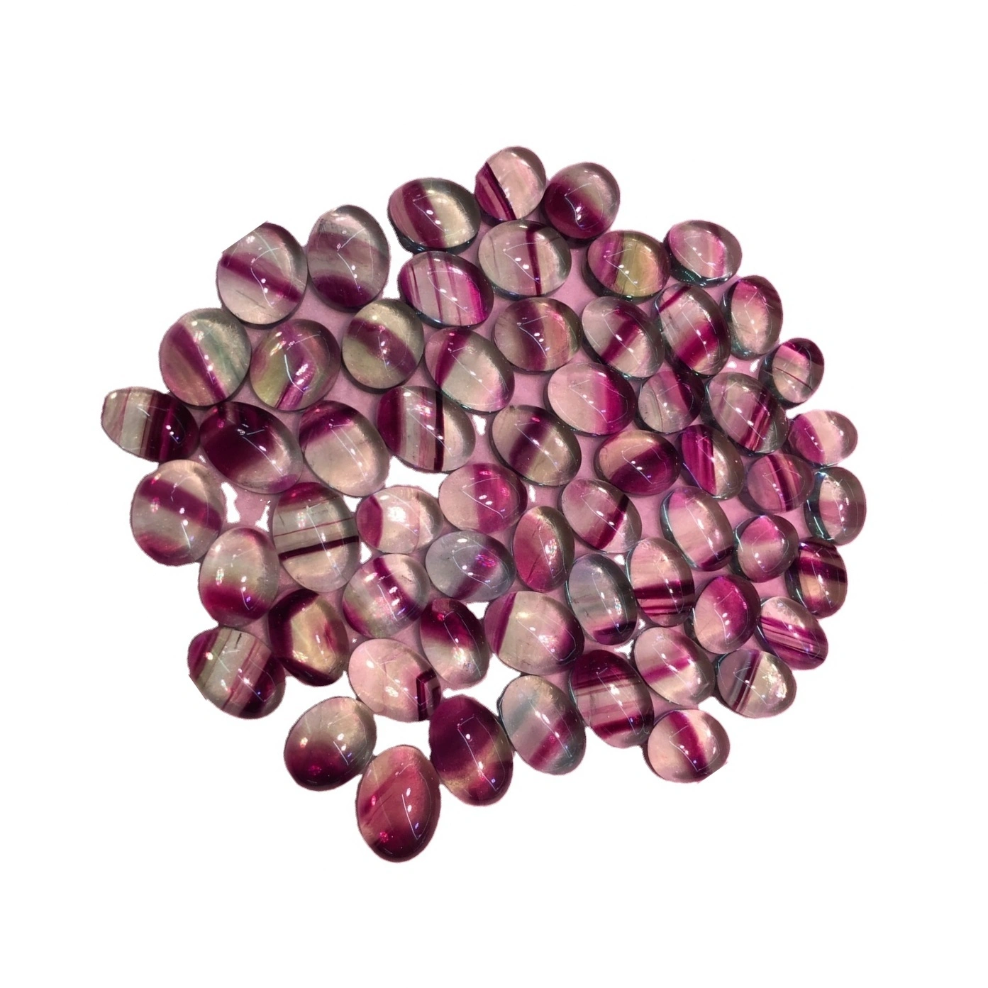 Ọtụtụ Saberite Cabaynoon gemsstones ke nkịtị fluorite fillon cabochọn rụrụ arụ na-emebi Gemstone 1
