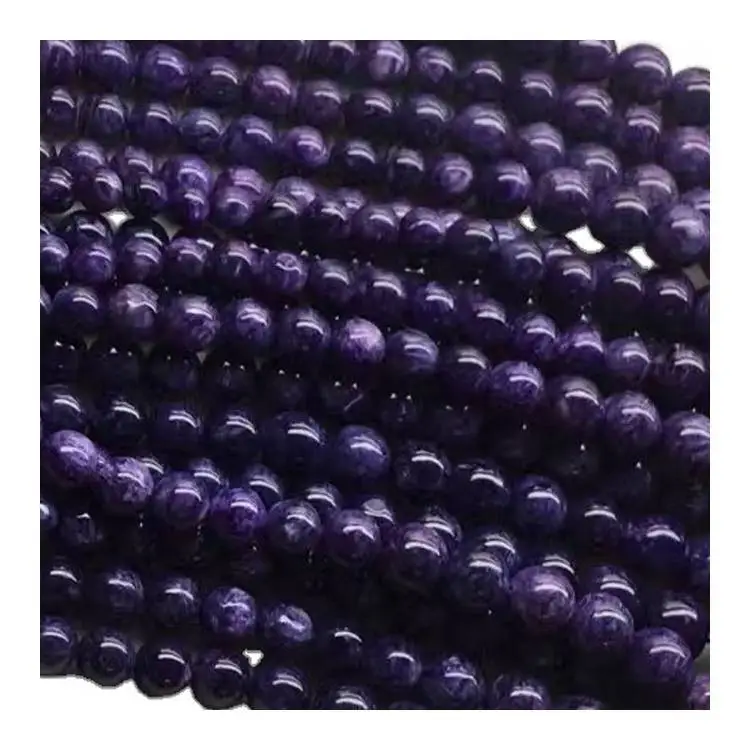 Wholesale Staby Stone Charoite 5A Giredhi Quality Gemstone Beads yekugadzira zvishongo 1
