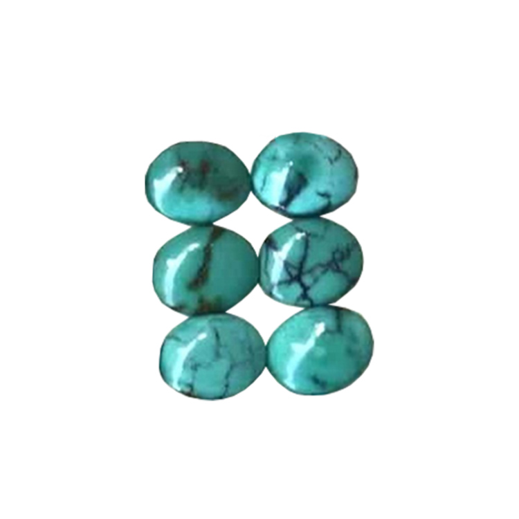 Hubei Yungaishi Spiderweb Turquoise Oval Cabochons Množstvo Množstvo Urobiť veľkoobchod 15