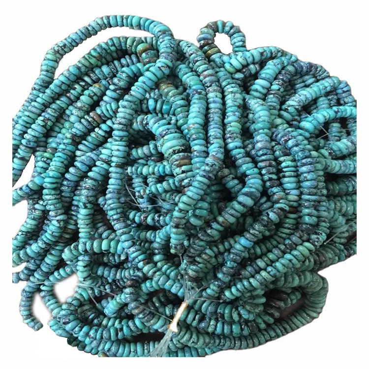 நகை தயாரித்தல் 100% இயற்கை டர்க்கைஸ் ரோட்டல் மணிகள் 18