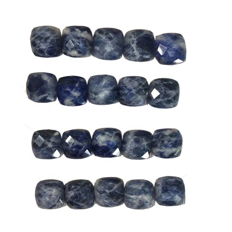 Faceted Square Sodalite Cabochon Jewelry Making Supplies loose gemstone1 1