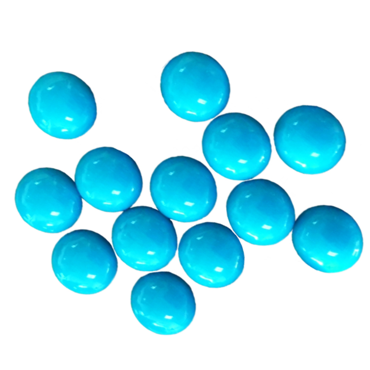 Natirèl Turquoise segondè Klas Cabochon 100% Natirèl ki lach Stone Cabochons pou fè bijou 15