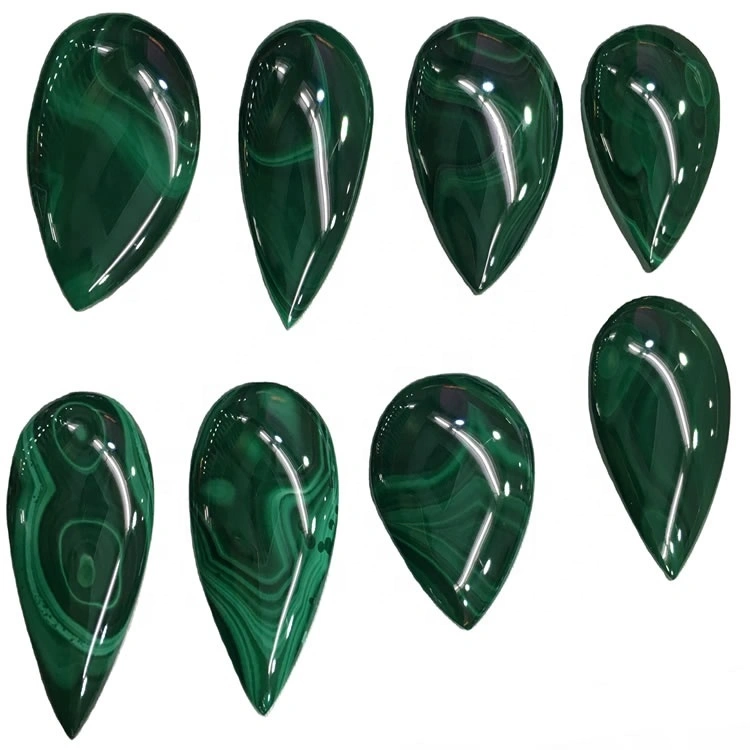 Gražus natūralus malachitas Gemstone Cabochon didmeninė daug buto nugaros akmens papuošalai 1