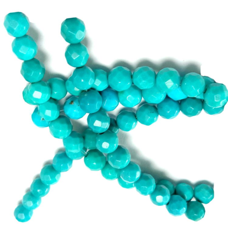 Təbii ki, 100% Orijinal firuzəyi Gemstone zərgərlik Təbii üzlü Tiny Firuzuise Muncuq Həqiqi 18