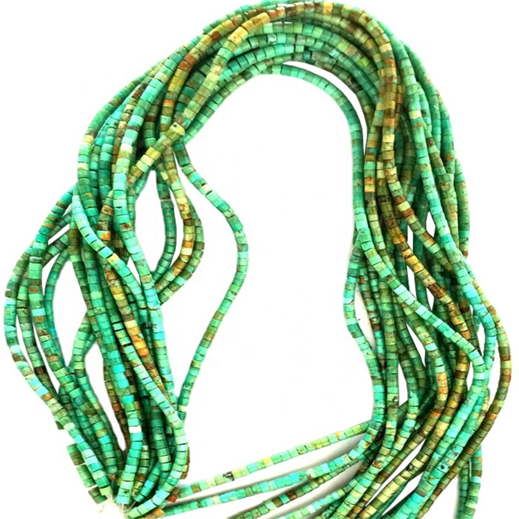 njano& kijani heishi shanga turquoise 18