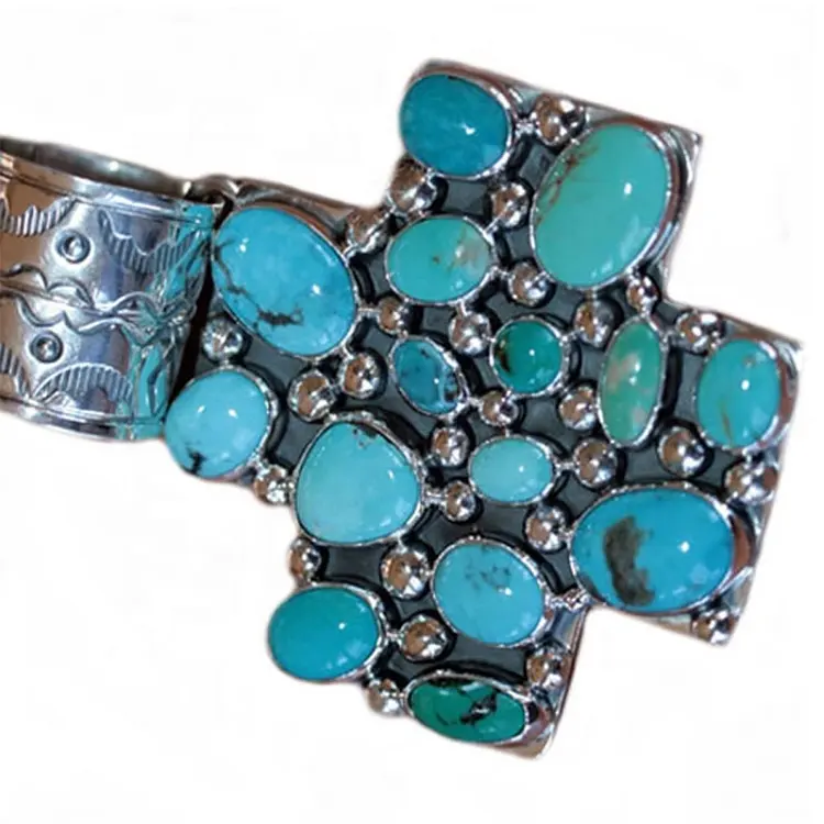 Turquoise kruis juweliersware teen groothandelpryse | Zh juwele 2