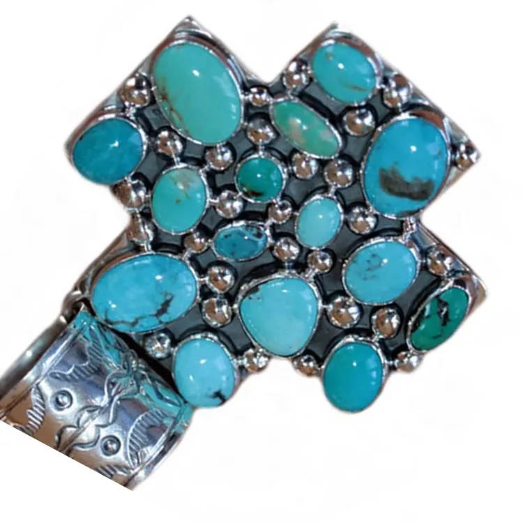 Turquoise kruis juweliersware teen groothandelpryse | Zh juwele 3