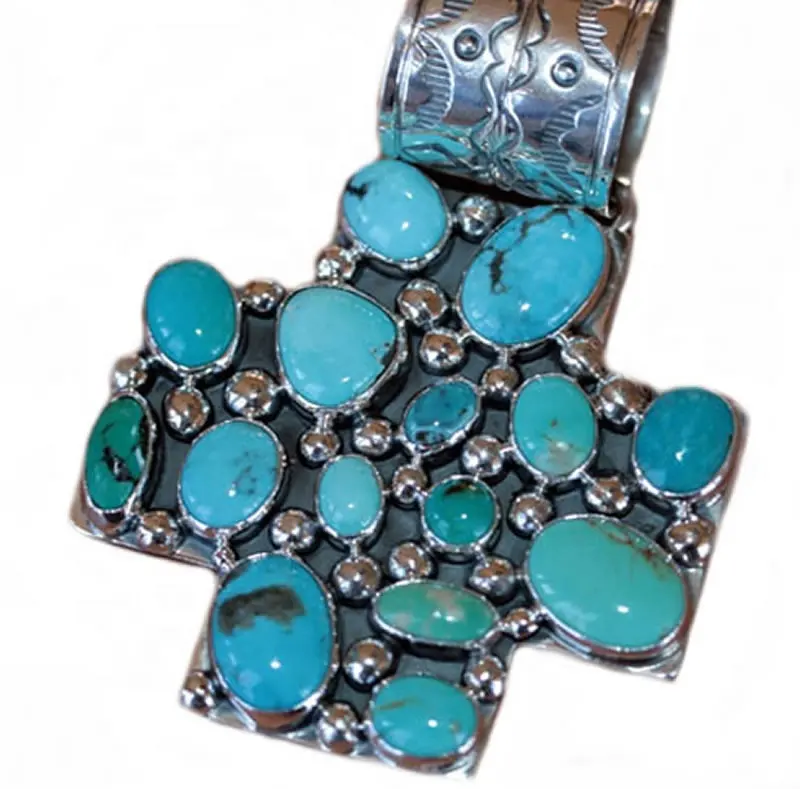 Turquoise kruis juweliersware teen groothandelpryse | Zh juwele 5