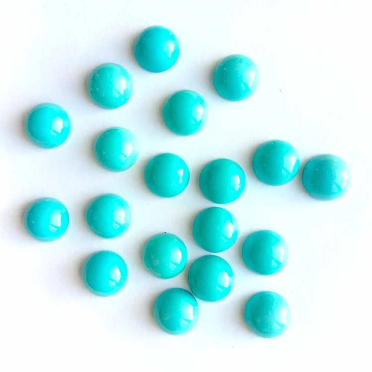 General Gemstone Turquoise 12mm Cabocon Rushon Smooth Round Cabochon Natural Genuine Turcoaz Semi-prețioase piatră prețioasă 1