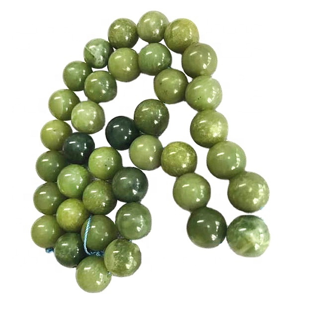 Round Shape Beads Green Gemstone Strings Canadian Jasper All Is 100% Natural 1