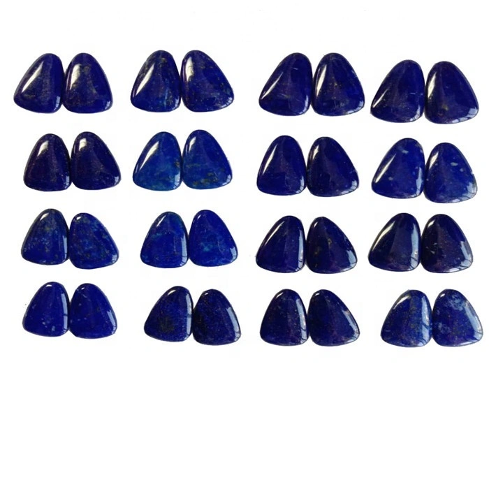 Wonderful  Lapis Lazuli pair Polishing Triangle Cabochon Gemstone1 1