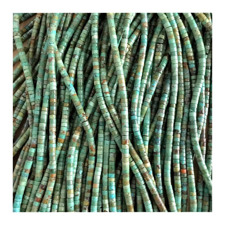 លក់ដុំ gemstone gemstone turquiise heishi អង្កាំ 18