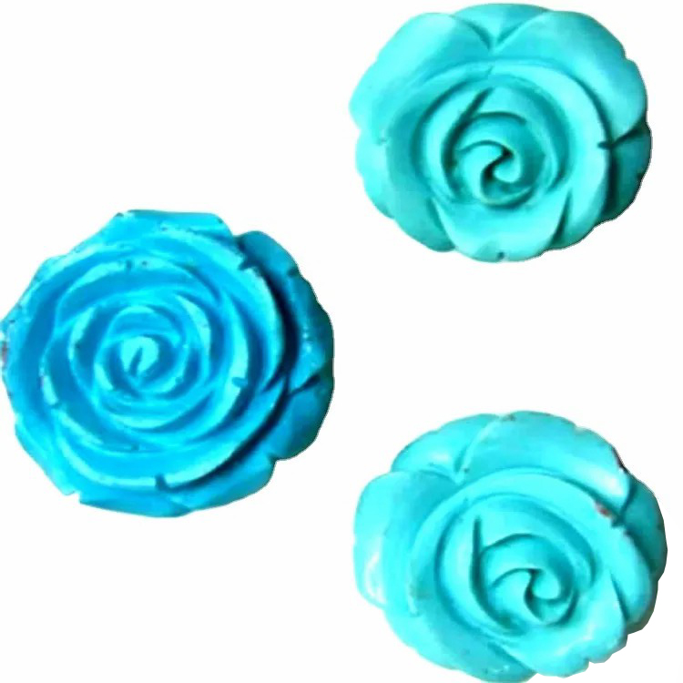 Semi pele ma'a lopa ma'a ma'a turquoise Rose vaneina tautaliga fugalaau turquoise Blue Agate fugala'au 15