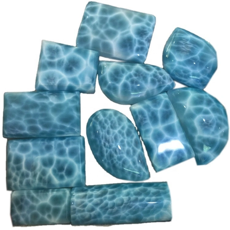 Gemstone Naturali Bejgħ bl-ingrossa Larimar Gemstone Cabochons AAA Kwalità Larimar Cabochon 1