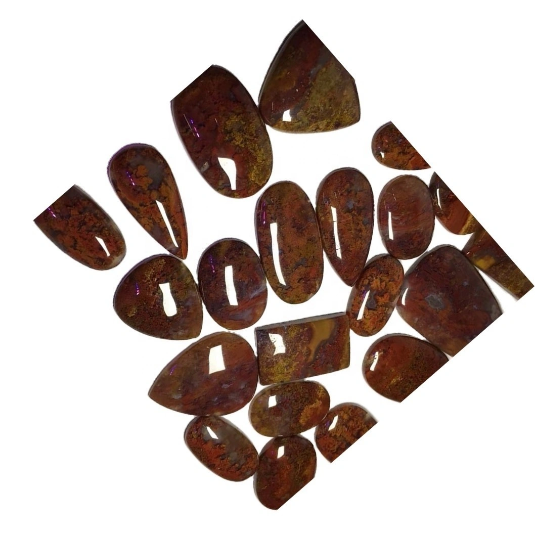 Moss Agate Cabochon Moss Amate Stone Hail Gemsstone Tlhaho ea Namstone 1