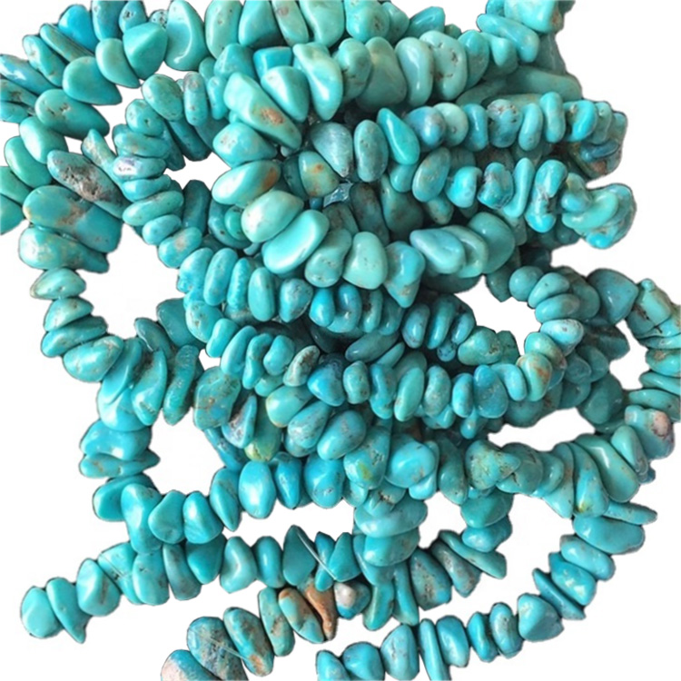 turkis keltiske perler smykker turkis chip perler til halskæde gør 18