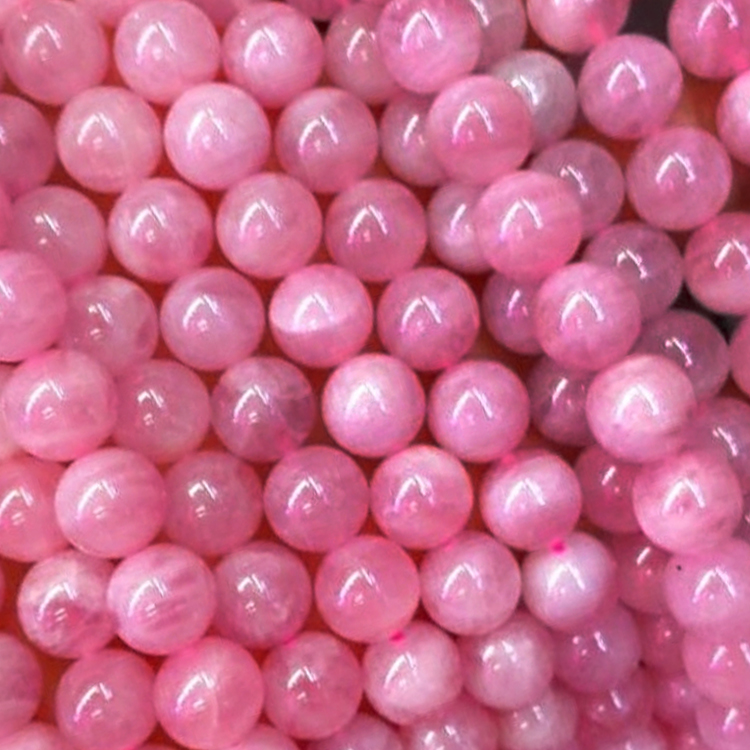 Madagaskar Rose Quartz Round perlur gera heildsölu 14